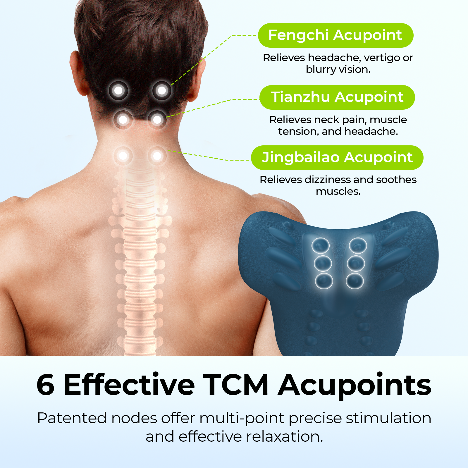 AUVON Neck Stretcher Joint-Developed with Therapists, Neck and Shoulder Relaxer with TCM Nodes and Exclusive Muscle Training, Cervical Traction Device for TMJ Pain Relief and Cervical Spine Alignment