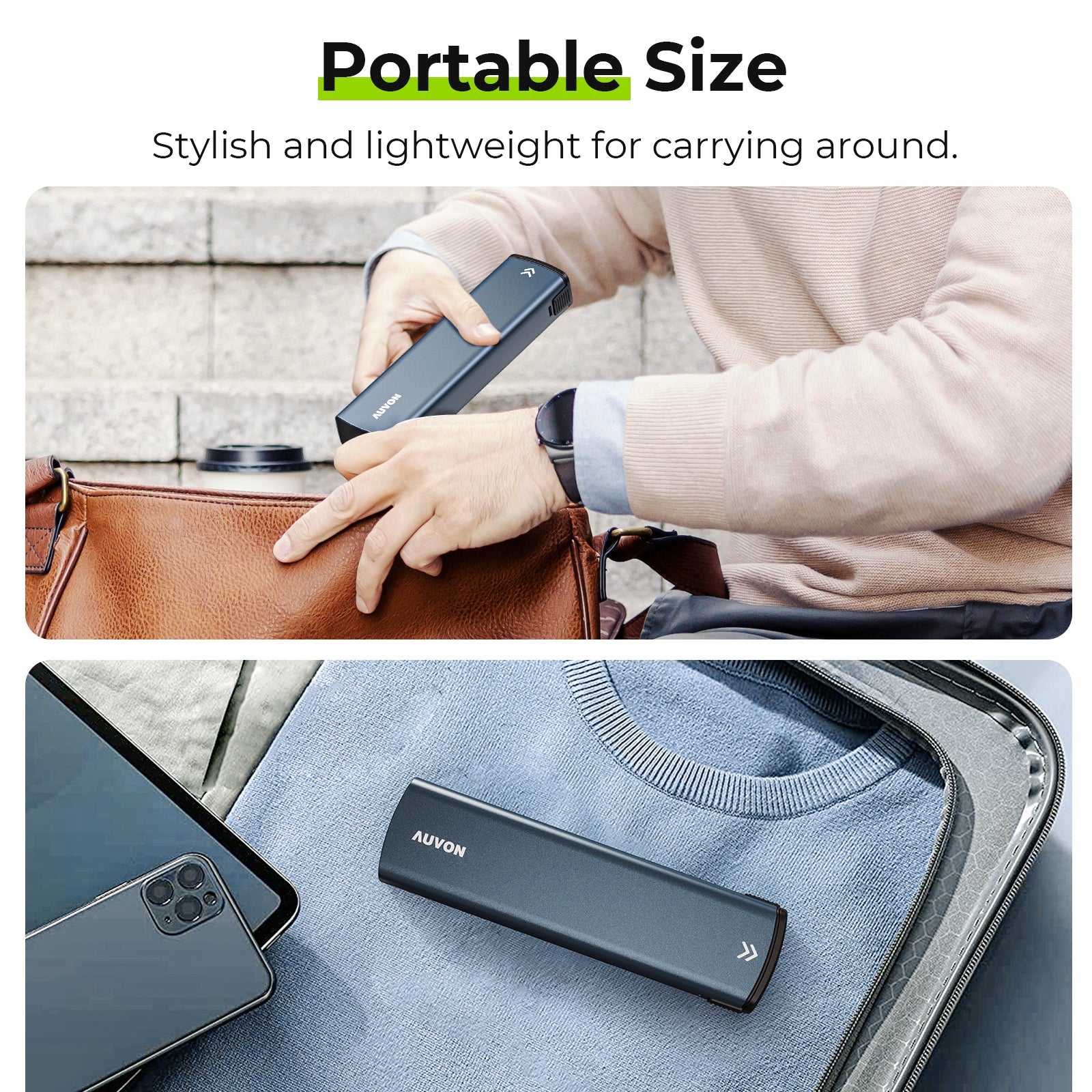 AUVON Metal Weekly Pill Organizer with Slide Design, Stylish Travel Pill Box 7 Day for Privacy Protection, Aluminum Alloy Pill Case with Large Compartment for Supplements, Fish Oil (Dark Blue)